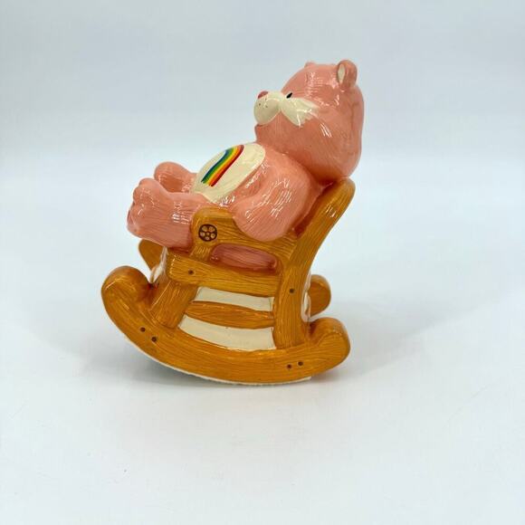 Vintage 1983 Care Bear Ceramic Musical Figurine Cheer Bear Brahms Lullaby Works! - Picture 2 of 11